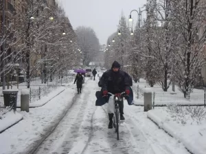 ciclista inverno