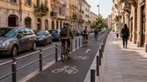 ciclabili e parcheggi auto