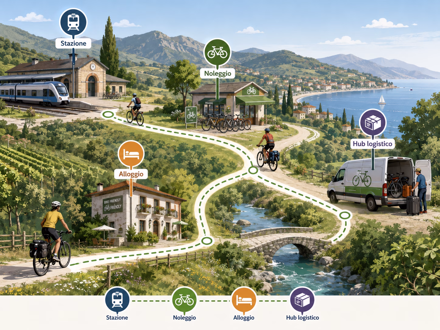 Noleggio bici one way reti bike hub Noleggio bici one way reti bike hub
