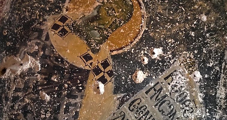 affresco bizantino testo greco san salvatore sannicola