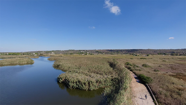 lago bonifica canneto sentiero cielo torre mozza