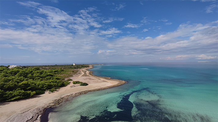 spiaggia mare turchese vista alto baia lido pizzo gallipoli